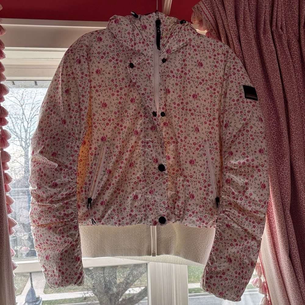 LoveShackFancy Bogner Fire & Ice Pink Floral Ski Jacket